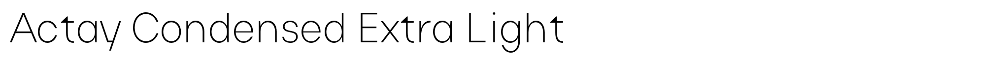 Actay Condensed Extra Light image